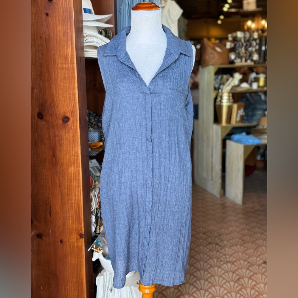 Blue Sleeveless Dress